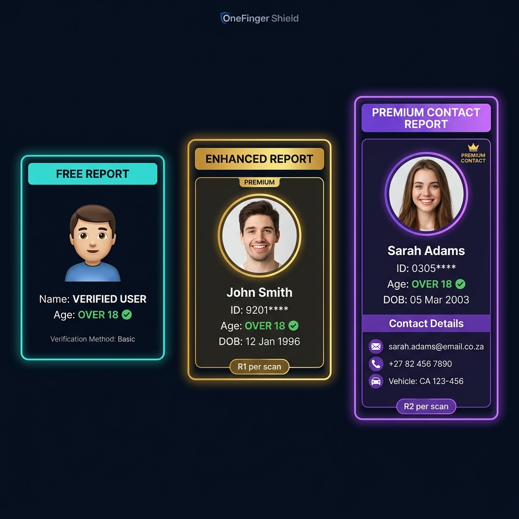 Free vs Enhanced Age Verification Report Comparison